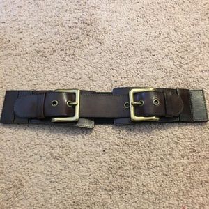 Brown leather waste belt